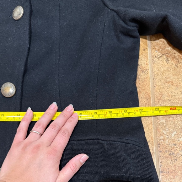 Barbour Womens Commander Wool Cashmere Coat Sz 14 Black Classic Staple Preppy - Picture 8 of 15